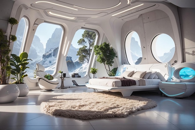 Sustainable Space Explorer Design a Futuristic Bedroom for an Eco Adventurer