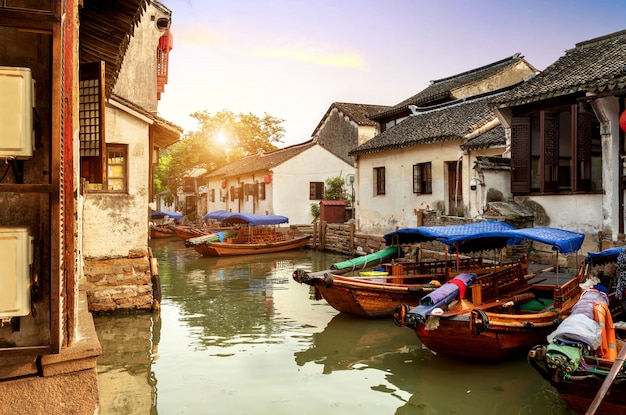 Suzhou ancient town night view