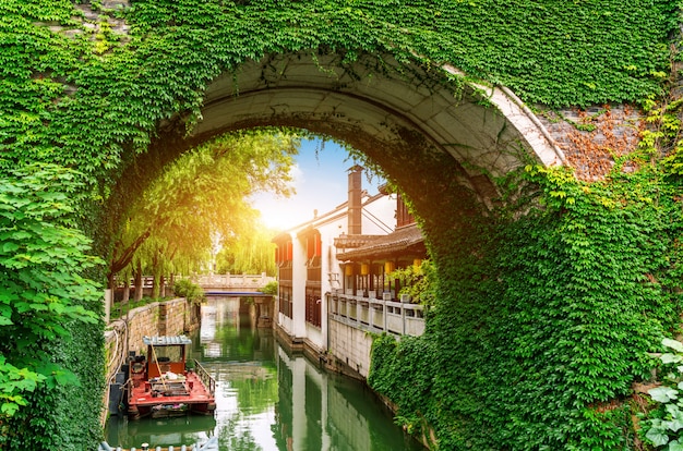 Suzhou ancient town night view