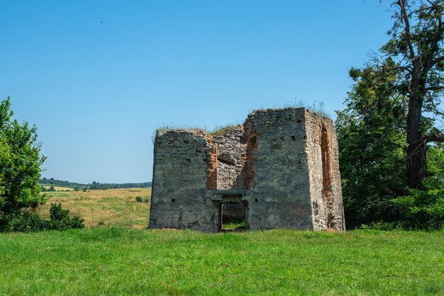 Svirzh, Oekraïne 10.07.2021. Svirzh Castle in de regio Lviv in Oekraïne op een zonnige zomerdag