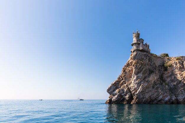 swallow's nest castle wonderful view, gaspra, crimea.