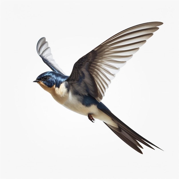 Photo swallow with white background high quality ultra hd