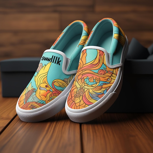 Swalow slipper mockup