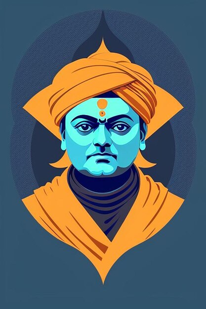 Foto illustrazione digitale di swami vivekanand