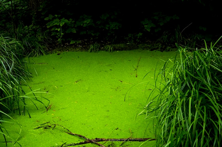 Photo swamp with thickets in the sun old swamp