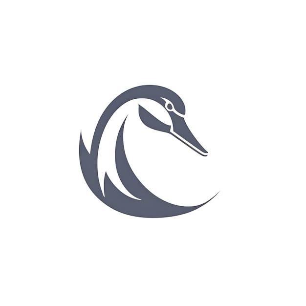 Foto elemento di design del logo dell'icona del cigno concetto di logotipo di cigni