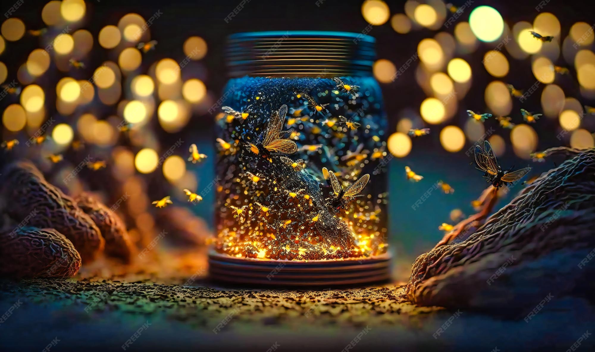 fireflies in a jar