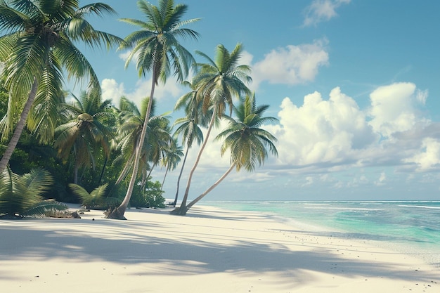 Пальмовые деревья на тропических пляжах