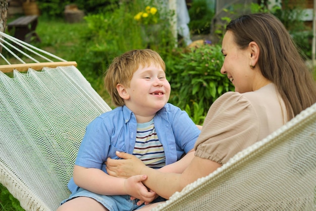 Photo swaying to serenity the simple joy of a hammock swing amplifies the emotional connection between a