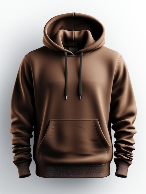 sweater with copy space on white background Hoodie mockup Illustration Generative AI