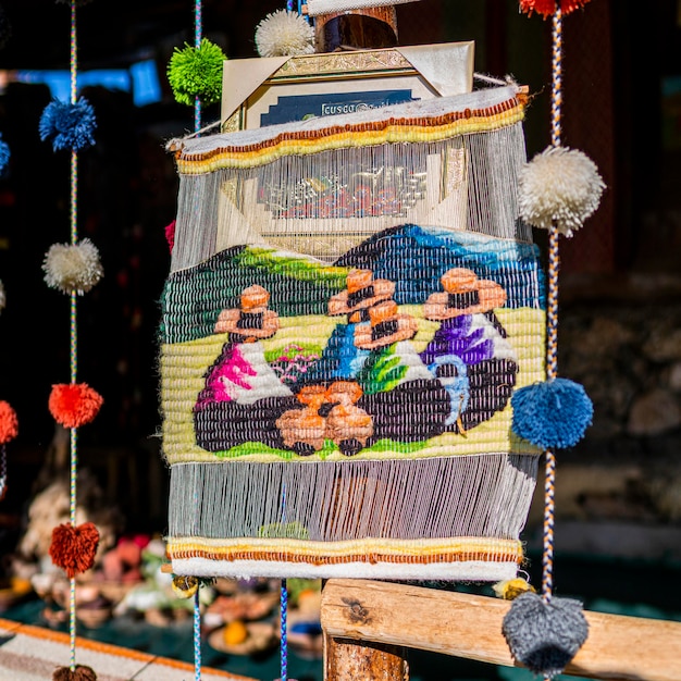 sweaters, ponchos and Andean weavings with colorful designs, Cusco