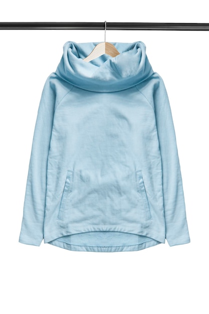 Sweatshirt on hanger isolated