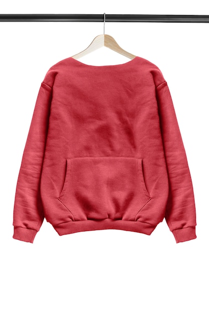 Sweatshirt on hanger isolated