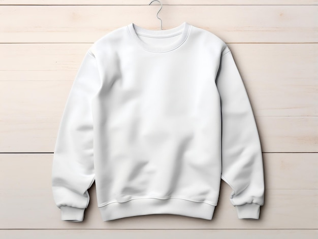 Photo sweatshirt mockup with isolated white background