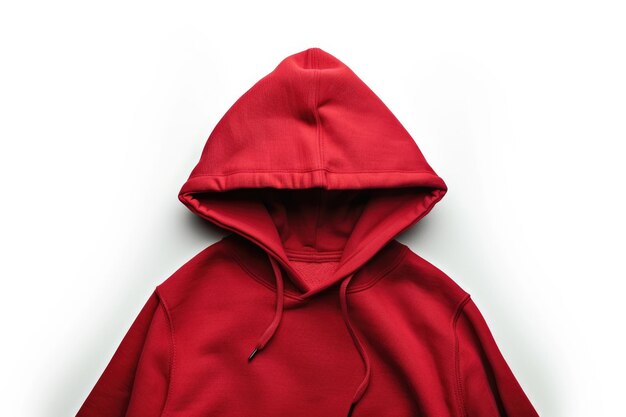 Foto sweatshirts hoodies colore rosso isolato su sfondo bianco questo ha percorso di ritaglio