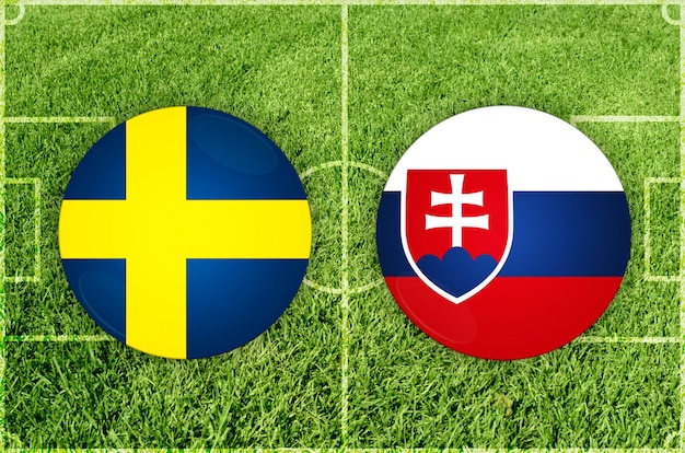 Partita di calcio svezia vs slovacchia