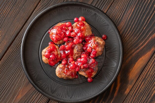 Swedish meatballs with lingonberry sauce