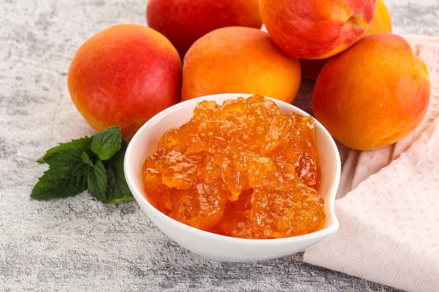 Sweet apricot jam homemade dessert