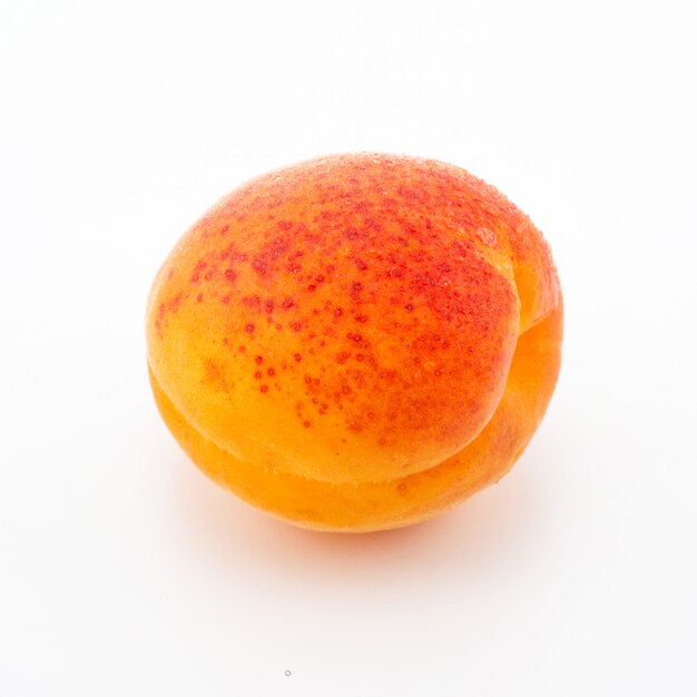 Sweet apricot on a white