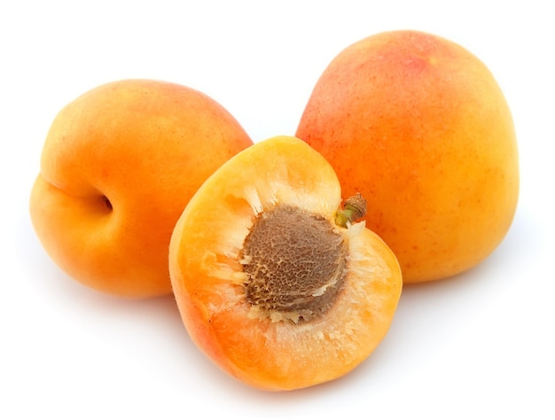 Sweet apricot on white