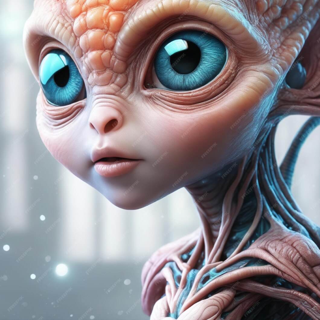 Premium Photo Sweet baby alien portrait ultra hd realistic vivid