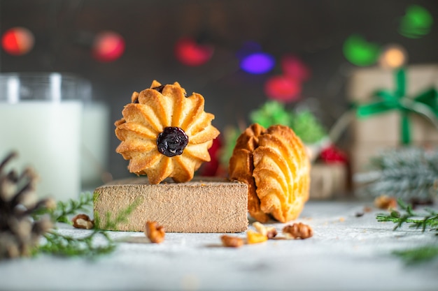sweet baked Christmas pastry bun dessert cookie tasty festive cake