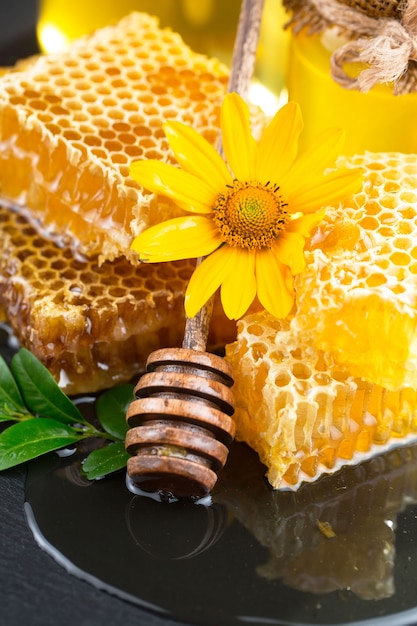 Sweet bee honey in a composition