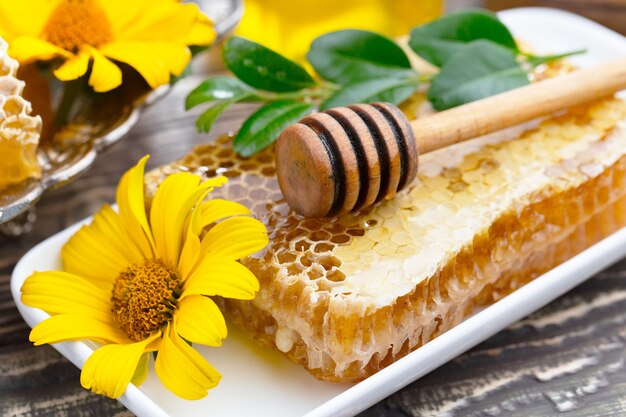 Sweet bee honey in a composition