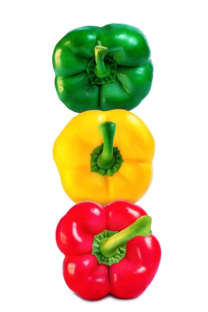 Photo sweet bell pepper isolated on white background cutout