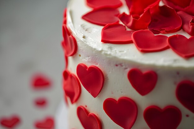 Photo sweet berries cake for valentines day or birthday celebration concept love and romantic