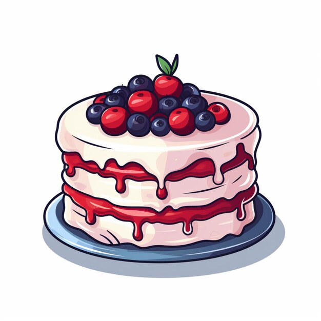 甘いケーキのイラスト デザイン