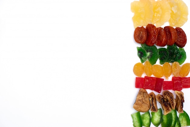 Photo sweet candied fruit closeup