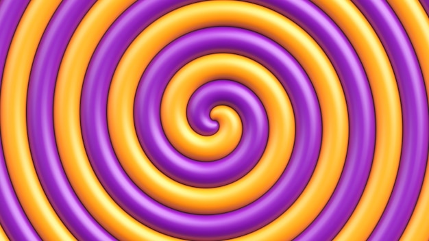 Sweet candy spiral background. Orange and purple lollipop background