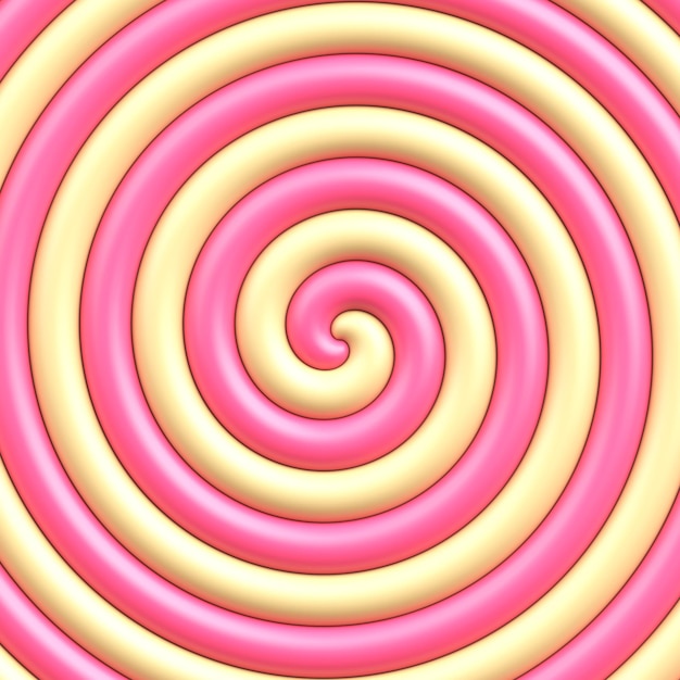 Sweet candy spiral background. Pink and cream lollipop background