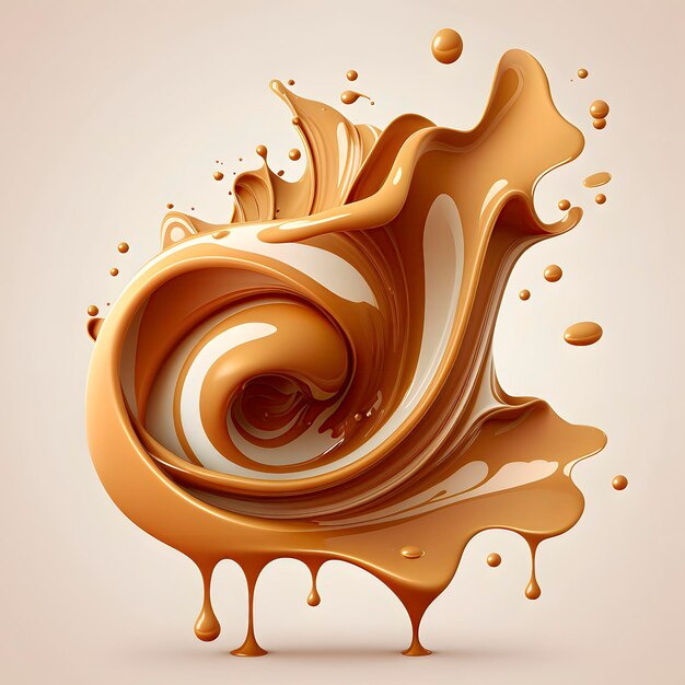 Sweet Caramel Splash met wervelende golven