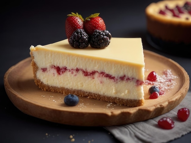 Premium AI Image | A sweet cheesecake background