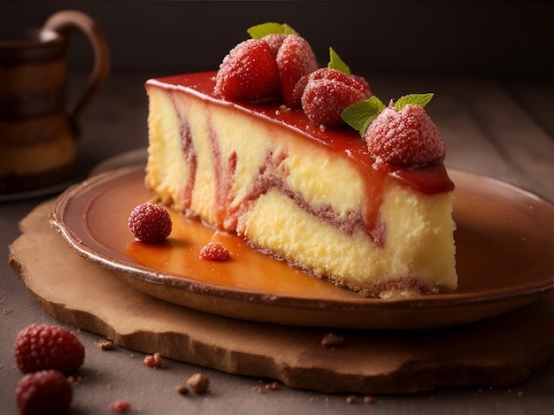 A sweet cheesecake photography