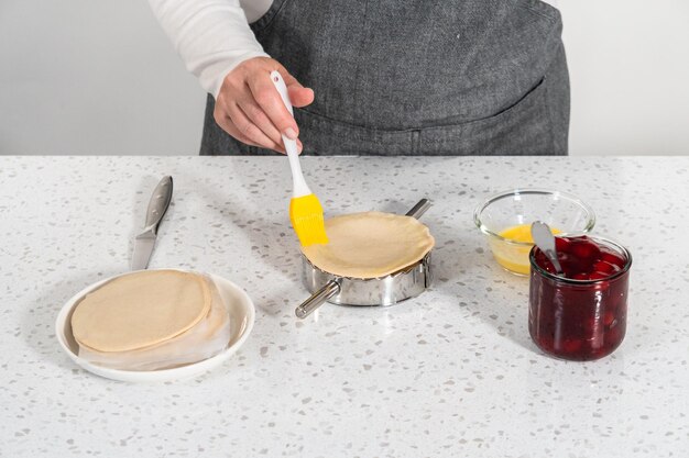 Photo sweet cherry empanadas in air fryer