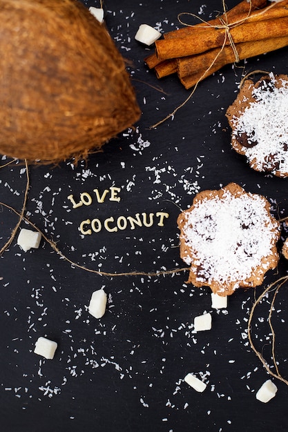 Photo sweet coconut cookies