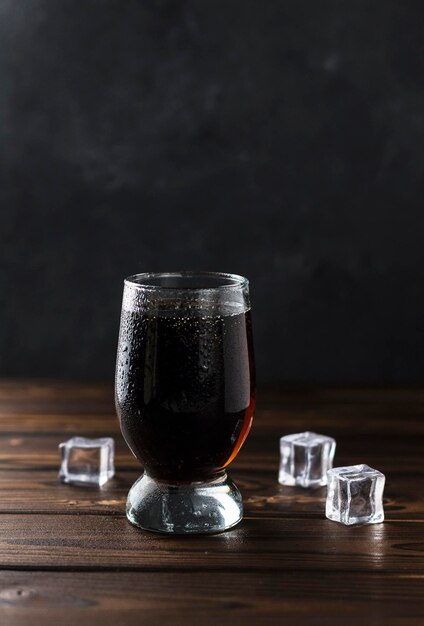 sweet cola spash in a glass