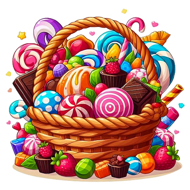 Photo sweet colorful easter and candys generative ai