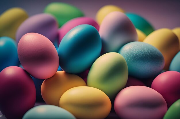 Sweet colorful easter eggs background national holiday celebration concepts