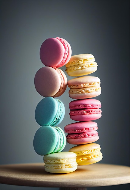 Sweet Colorful macaroon different colors Culinary and cooking concept