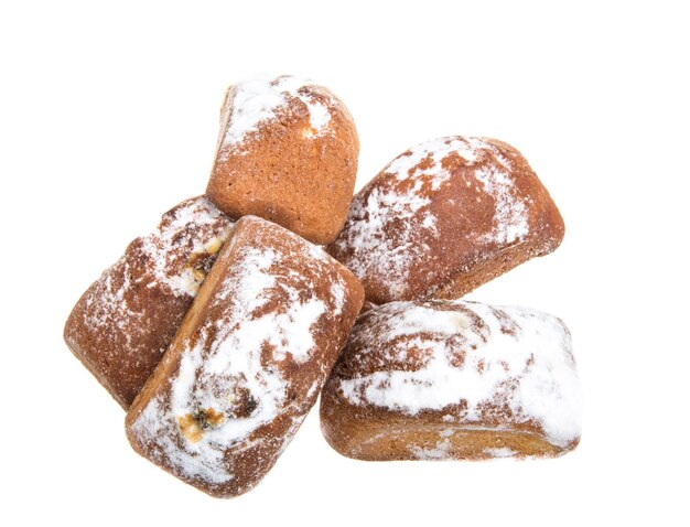 Sweet cookies isolated on a white background