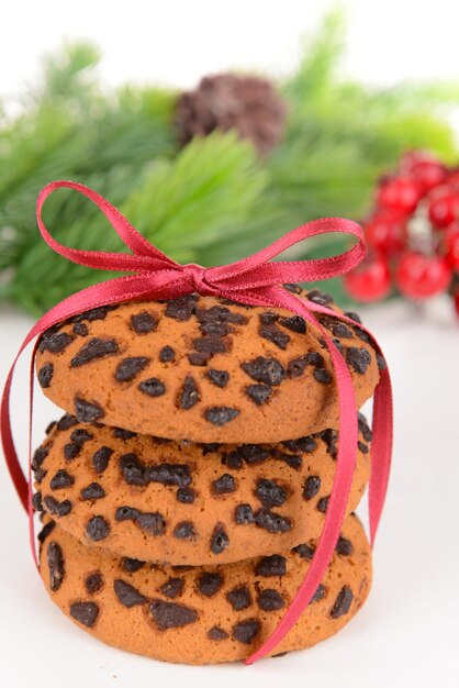 Sweet cookies on table close-up