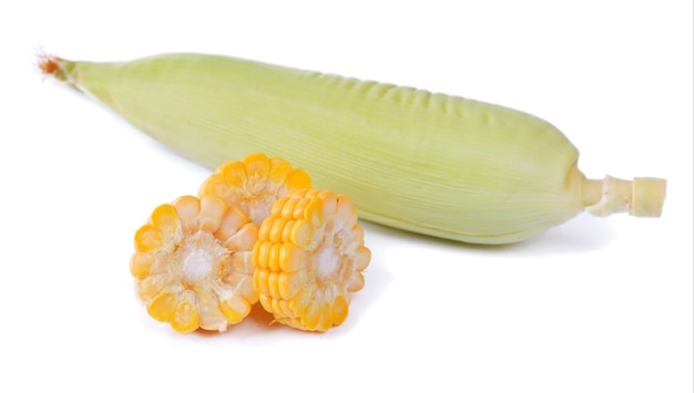 Sweet corn isolated on a white background