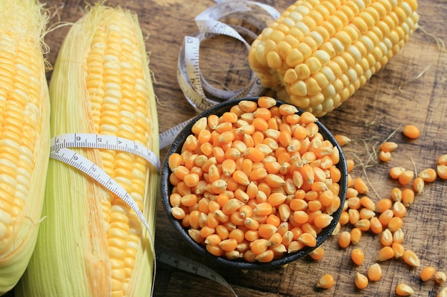 sweet corn with dried seed