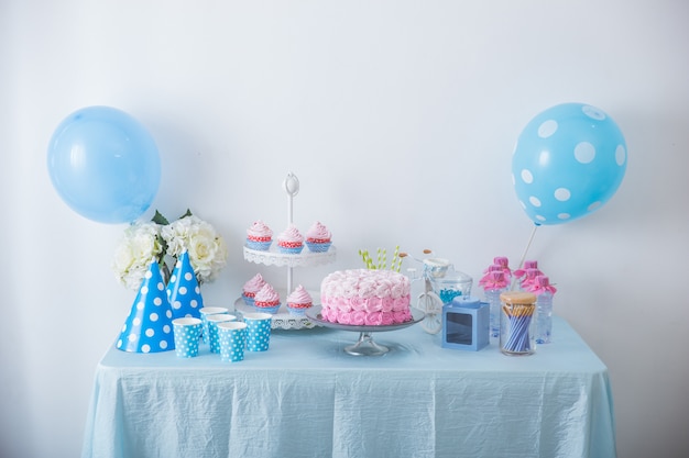 Sweet corner of a birthday party
