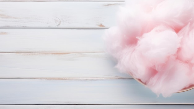Sweet Cotton Candy Photorealistic Horizontal Background Sweet Dessert From Confectionery Ai Generated Backdrop with Copyspace Flavory Cotton Candy