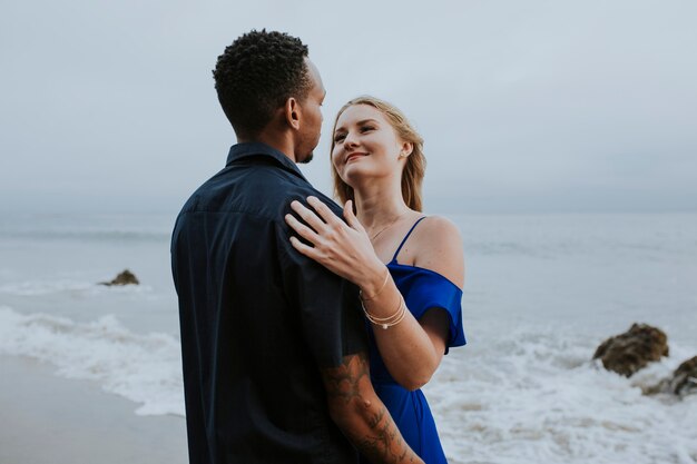 Sweet couple at the beach